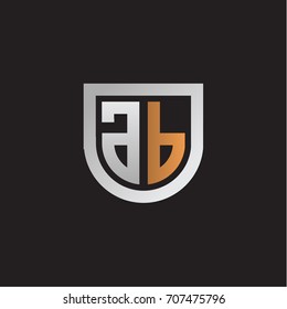 initial letter AB shield