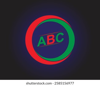 initial letter ABC logotype company name colored orange and green circle and swoosh design, modern logo concept. vector logo for business and company identity.
