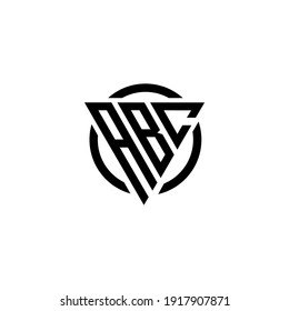 Initial Letter ABC Triangle Monogram Cool Simple Modern Logo Concept