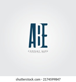 Initial Letter ABE Logo - Simple Monogram Logo for Initials A, B and E