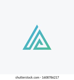 Initial letter A abstract. creative minimal logo icon design  with letter A . elegant Logo template vector creative business. - VECTOR
