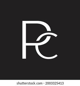 Initial letter abstract logo P and C