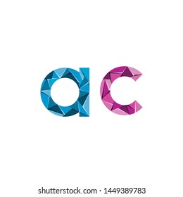 initial letter abstract triangle logo vector