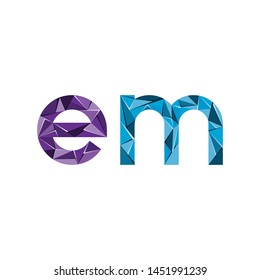 initial letter abstract triangle logo vector