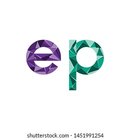 initial letter abstract triangle logo vector