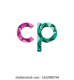 initial letter abstract triangle logo vector