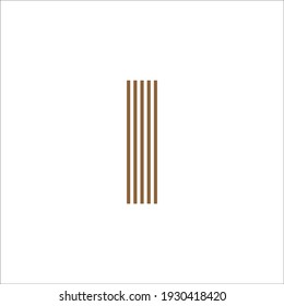 initial letter i abstract vertical line logo vector