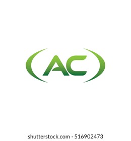 initial letter AC brackets uppercase logo green