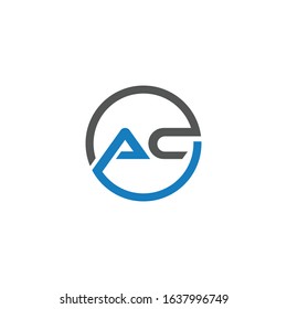 Initial letter ac or ca logo design template