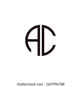 Initial letter ac or ca logo design template