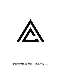 Initial letter ac or ca logo vector design template