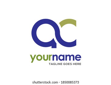Initial letter ac or ca logo vector design