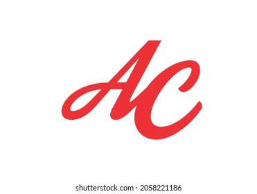 Initial letter of AC design graphic