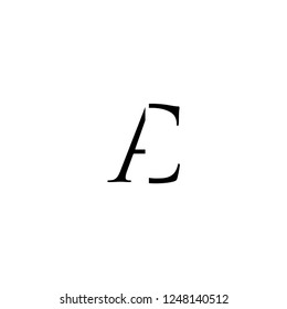 Initial Letter AC Logo In Black Color