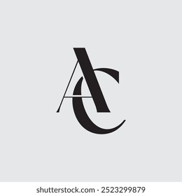Initial letter AC logo design
