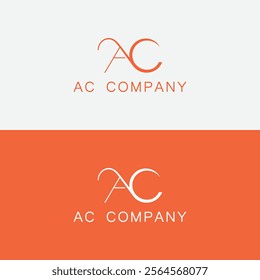 Initial Letter AC Logo Design Vector. CA,AC ,C ,A Abstract letters Logo Monogram.
