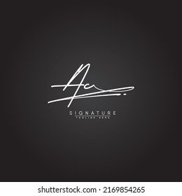 Initial Letter AC Logo - Hand Drawn Signature Style Logo