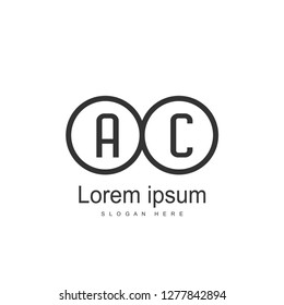 Initial Letter AC Logo Template Vector Design