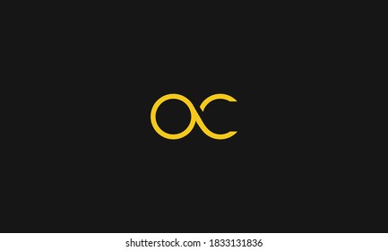 letra inicial AC logoype nombre compañía Gold swoosh design. logotipo vectorial para identidad empresarial y de empresa.