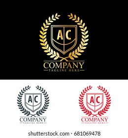 Initial Letter AC Luxury. Boutique Brand Identity