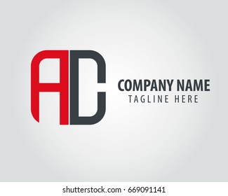 Initial Letter AC RC Box Design Logo