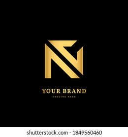 Initial letter AC with striped line. Luxury minimalist  logo design concept, fit for company and business.