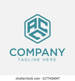 initial letter ACC hexagon logo