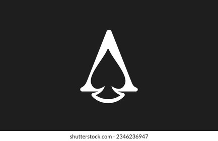 Initial letter A for Ace logo vector design