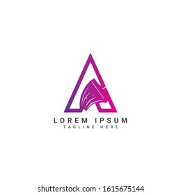 initial letter A,Cleaning logo design template