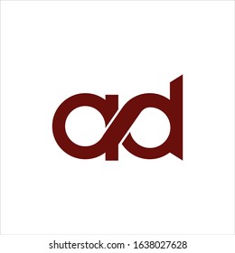 initial letter ad or da logo vector design