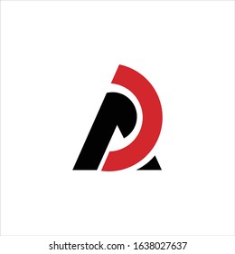 initial letter ad or da logo vector design