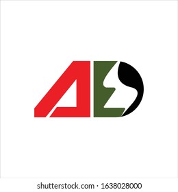 Initial letter ad or da logo design template