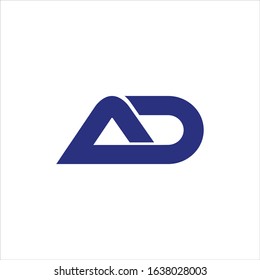 Initial letter ad or da logo design template