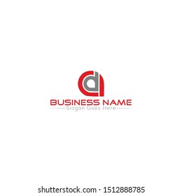 Initial letter AD Logo or DA Logo or A D Logo with colorful and 3d background for creative industry, web, business and company