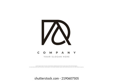 Initial Letter AD Logo or DA Monogram Logo Design Vector