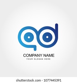 Initial Letter AD Logo Design