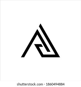 Initial Letter A AD Logo Design Vector with Geometric Symbol