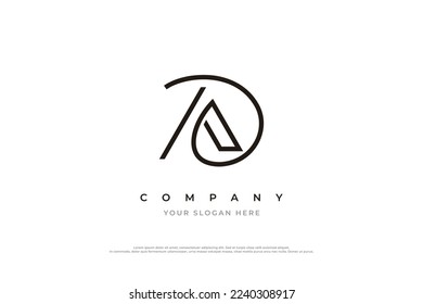 Initial Letter AD Logo Design Vector Template