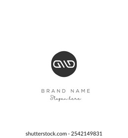 Initial Letter AD Logo Design. AD Logo template. Creative And Modern AD logo.