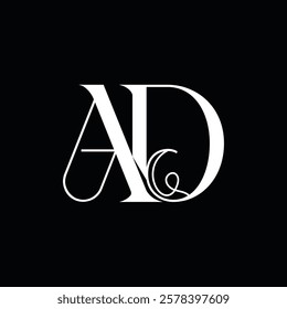 Initial letter AD logo design 