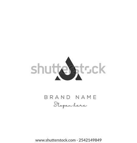 Initial Letter AD Logo Design. AD Logo template. Creative And Modern AD logo.