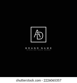Initial Letter AD Logo - Minimal Business Logo for Alphabet A and D