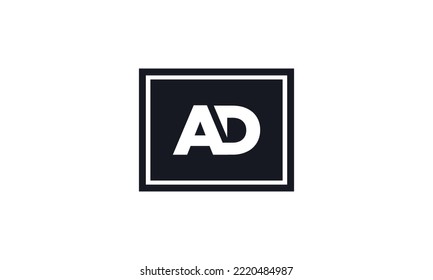 Logo für den Anfangsbuchstaben AD. Logo-Design für AD-Stockbriefe