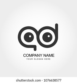Initial Letter AD Logo Template