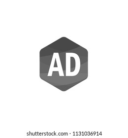 Initial Letter AD Logo Template Design