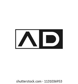 Initial Letter AD Logo Template Design