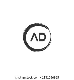 Initial Letter AD Logo Template Design