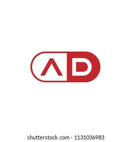 Initial Letter AD Logo Template Design