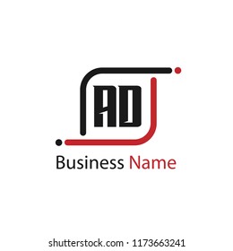 Initial Letter AD Logo Template Design