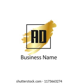 Initial Letter AD Logo Template Design